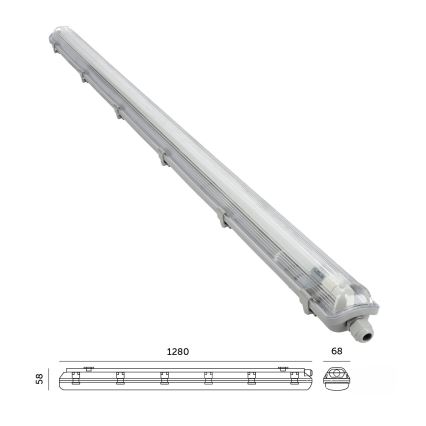 LED Technické zářivkové svítidlo T8 1xG13/18W/230V 4000K IP65 128 cm