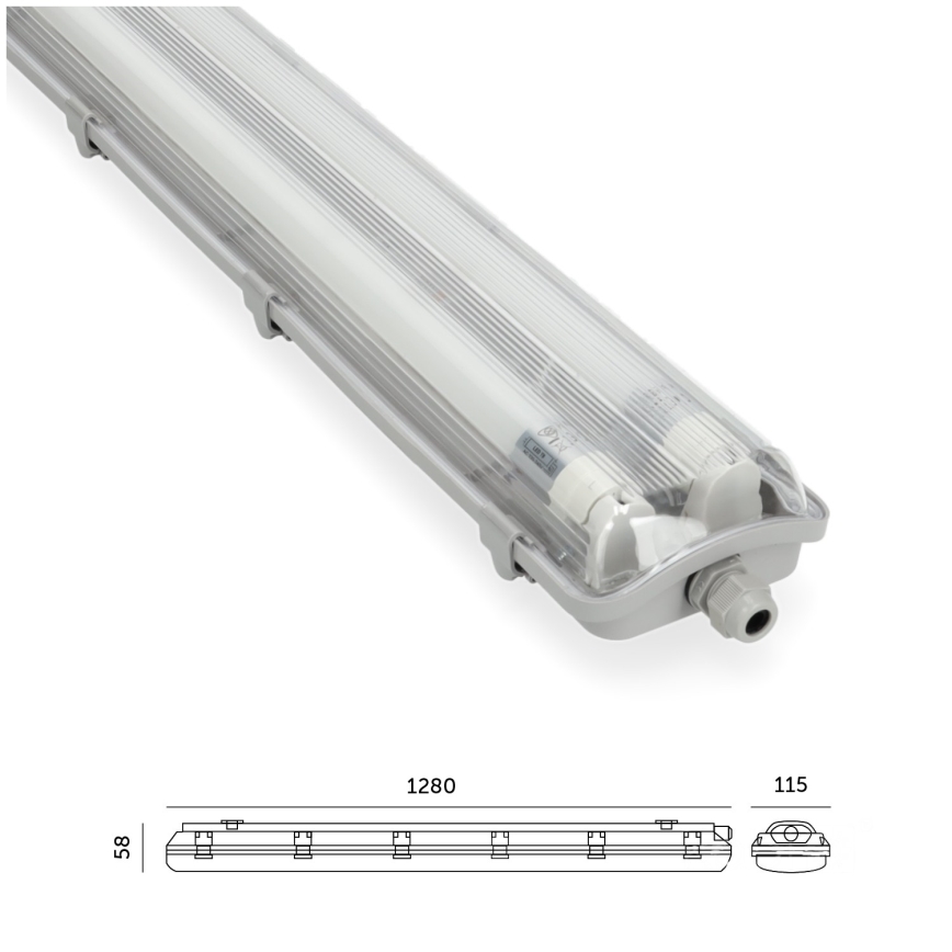 LED Technické zářivkové svítidlo T8 2xG13/18W/230V 4000K IP65