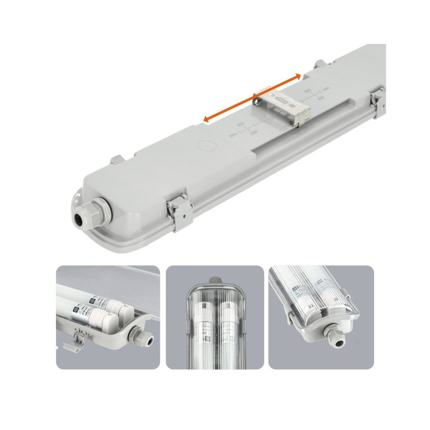 LED Technické zářivkové svítidlo T8 2xG13/18W/230V 6500K IP65 127 cm