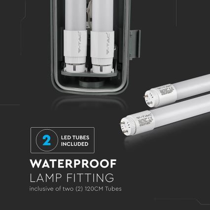 LED Technické zářivkové svítidlo T8 2xG13/22W/230V IP65 4000K 156 cm