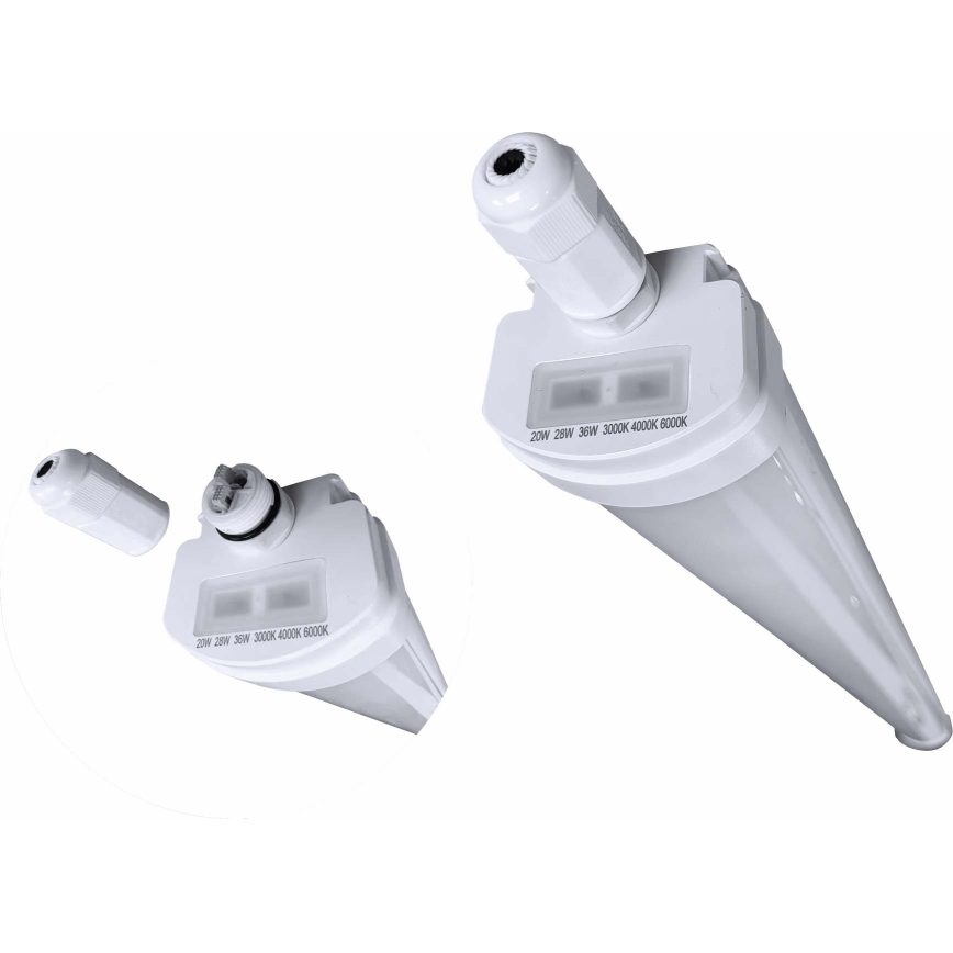 LED Stmívatelné technické zářivkové svítidlo VOLITER LED/20/28/36W/230V 3000/4000/6000K 120 cm IP65 bílá