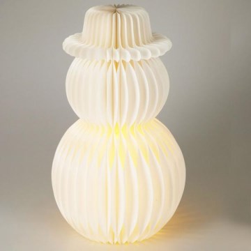 LED Vánoční dekorace 12xLED/3xAA 39 cm teplá bílá sněhulák