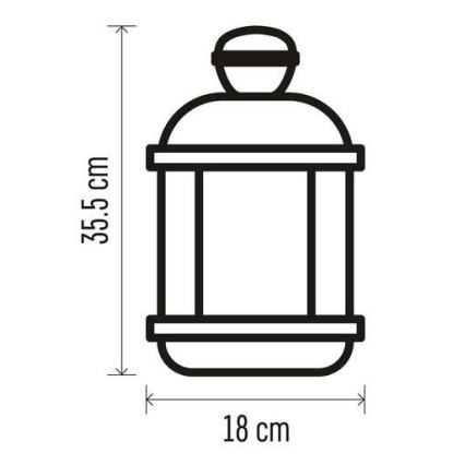 LED Vánoční dekorace 1xLED/3xAAA černá