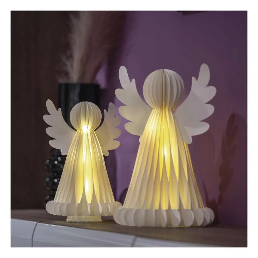 LED Vánoční dekorace 20xLED/6xAA andělé