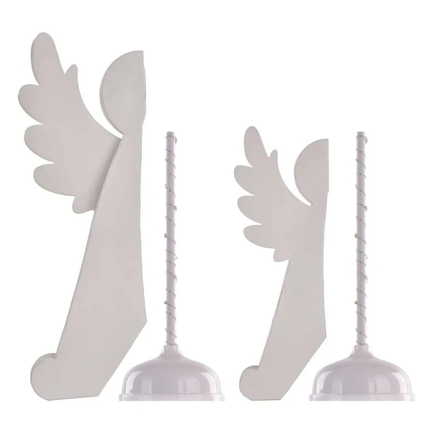 LED Vánoční dekorace 20xLED/6xAA andělé