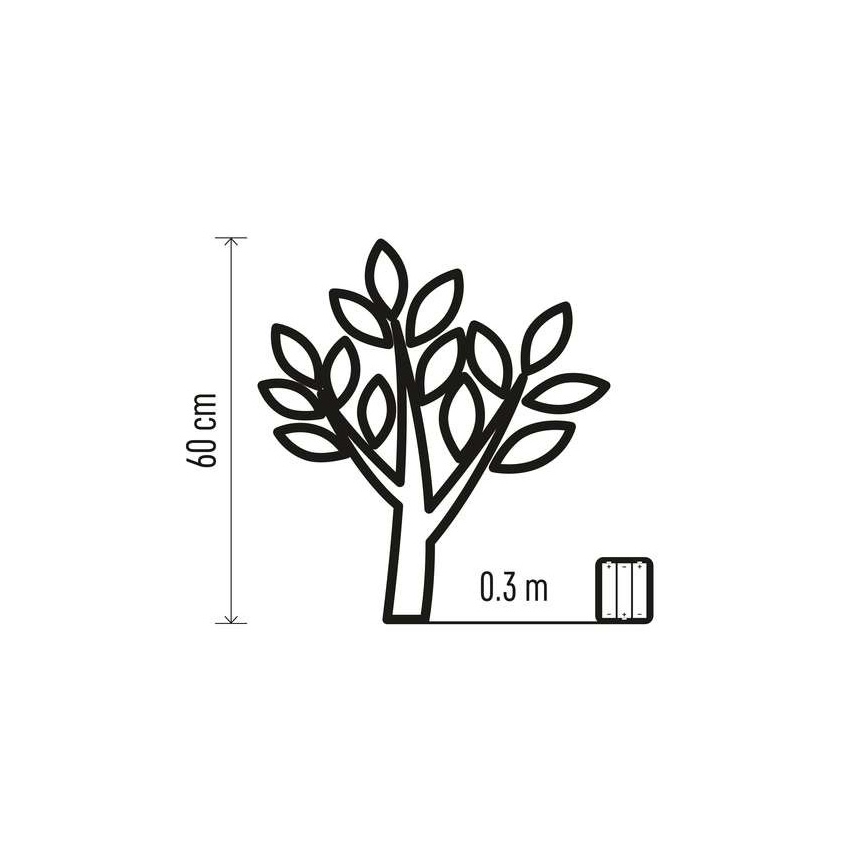 LED Vánoční dekorace 24xLED/3xAA