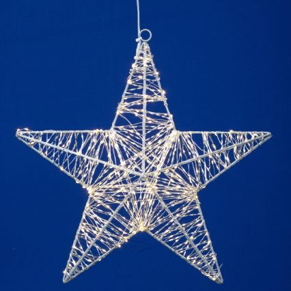 LED Vánoční dekorace 320xLED/230V 45 cm hvězda teplá bílá