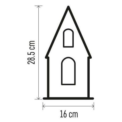 LED Vánoční dekorace 3xLED/2xAA béžová