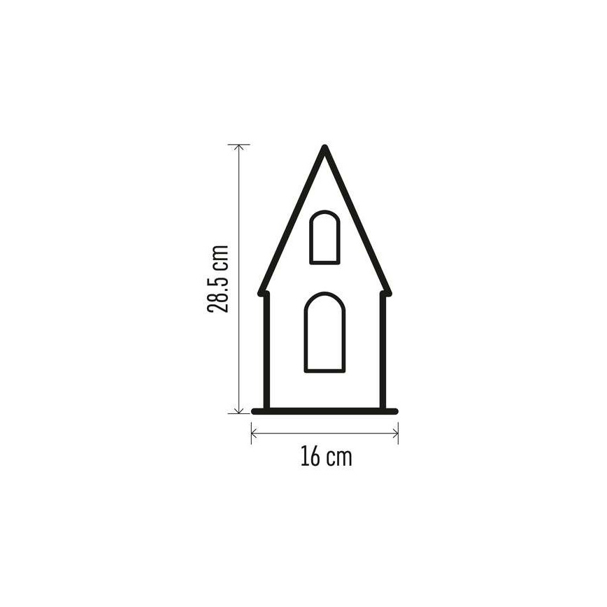 LED Vánoční dekorace 3xLED/2xAA béžová