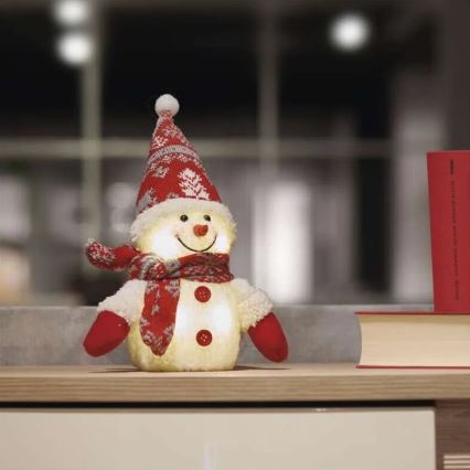 LED Vánoční dekorace 4xLED/3xAAA sněhulák