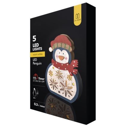 LED Vánoční dekorace 5xLED/0,3W/3V
