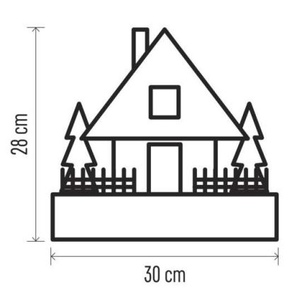LED Vánoční dekorace 5xLED/2xAA bílá