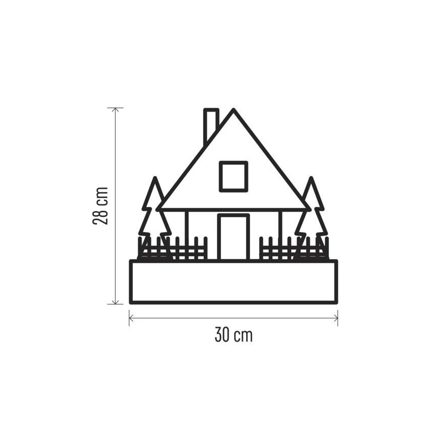 LED Vánoční dekorace 5xLED/2xAA bílá