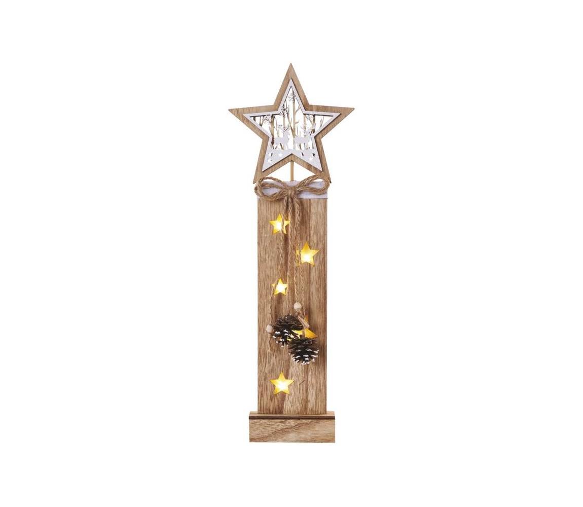  LED Vánoční dekorace 5xLED/2xAA hvězda 