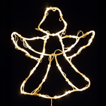 LED Vánoční dekorace do okna 35xLED/230V IP44 anděl teplá bílá