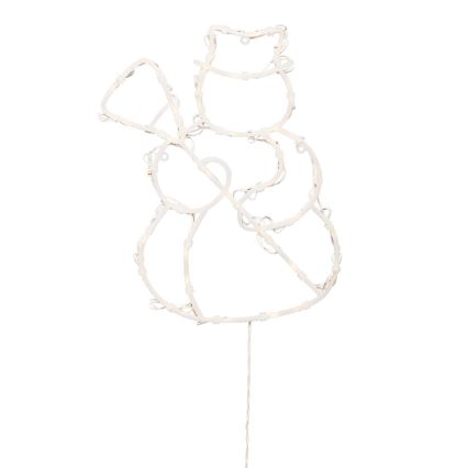 LED Vánoční dekorace do okna 35xLED/3xAA IP44 sněhulák teplá bílá