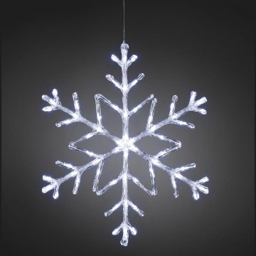 LED Vánoční dekorace do okna SNOWFLAKE 60xLED/230V/24V