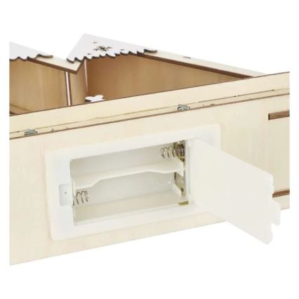 LED Vánoční dekorace LED/0,6W/2xAA vánoční krajina