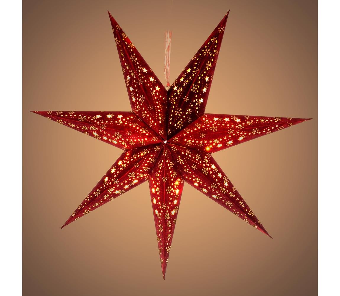  LED Vánoční dekorace LED/3xAA hvězda červená 