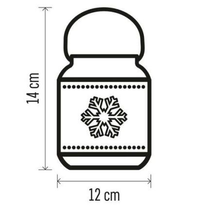 LED Vánoční dekorace LED/3xAAA bílá