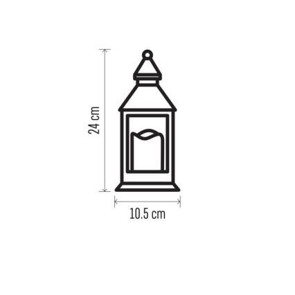 LED Vánoční dekorace LED/3xAAA bílá