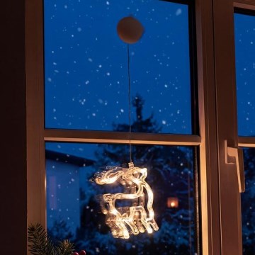 LED Vánoční dekorace LED/3xAAA/teplá bílá sob