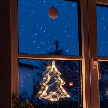 LED Vánoční dekorace LED/3xAAA/teplá bílá stromek