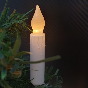 LED Vánoční dekorační řetěz 10xLED/2xAA 1,65 m teplá bílá svíčky