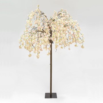 LED Vánoční dekorativní umělý strom CHERRY TREE 288xLED/230V 2,5 m třešeň