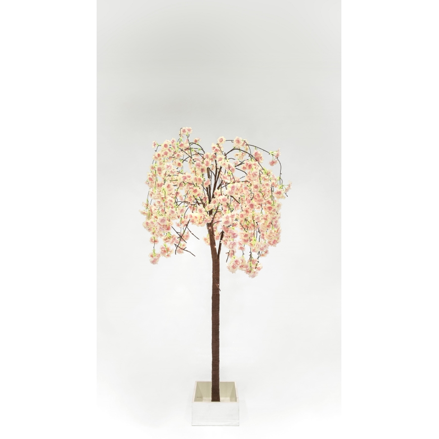 LED Vánoční dekorativní umělý strom CHERRY TREE 84xLED/230V 1,7 m třešeň