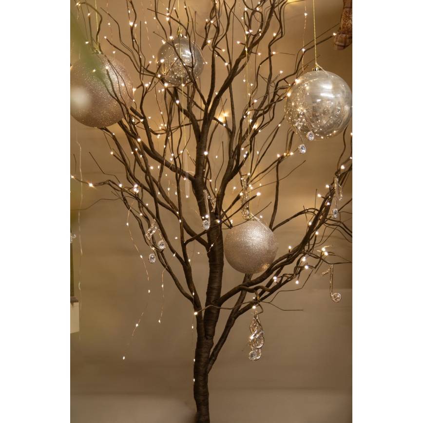 LED Vánoční dekorativní umělý strom TREE 176xLED/230V 2,5 m