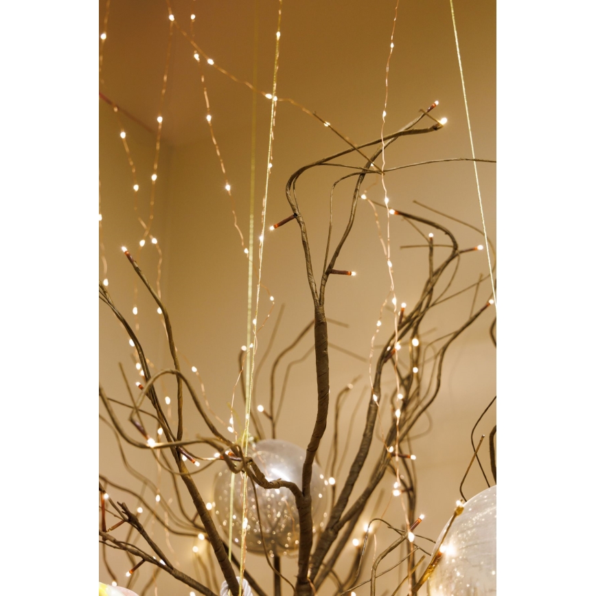 LED Vánoční dekorativní umělý strom TREE 176xLED/230V 2,5 m