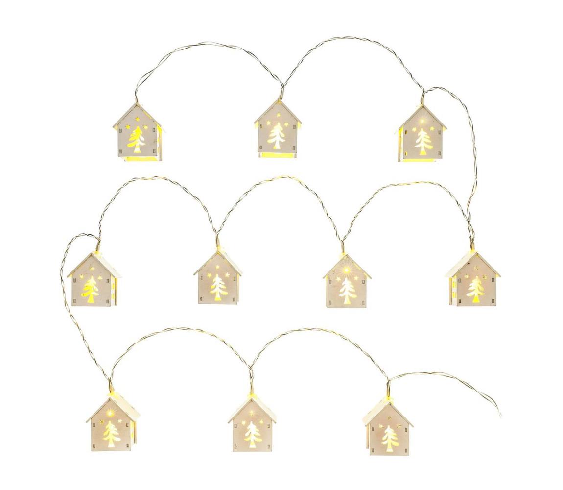 Retlux LED Vánoční řetěz 10xLED/2xAA 2,3m teplá bílá FT0001