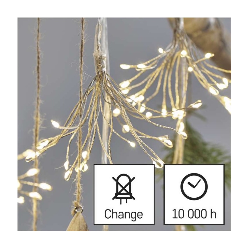 LED Vánoční řetěz 150xLED/5,35m teplá bílá