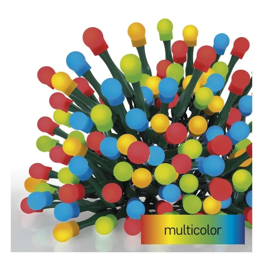 LED Vánoční řetěz 200xLED/8 funkcí 25m IP44 multicolor