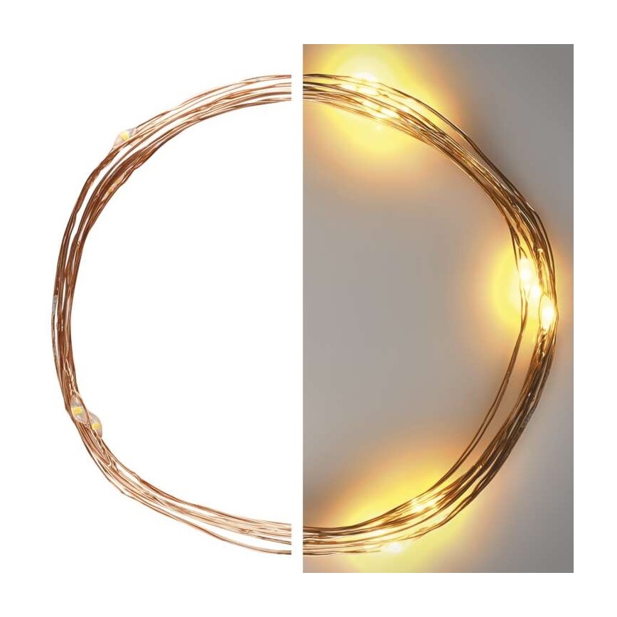 LED Vánoční řetěz 20xLED/2,4m teplá bílá