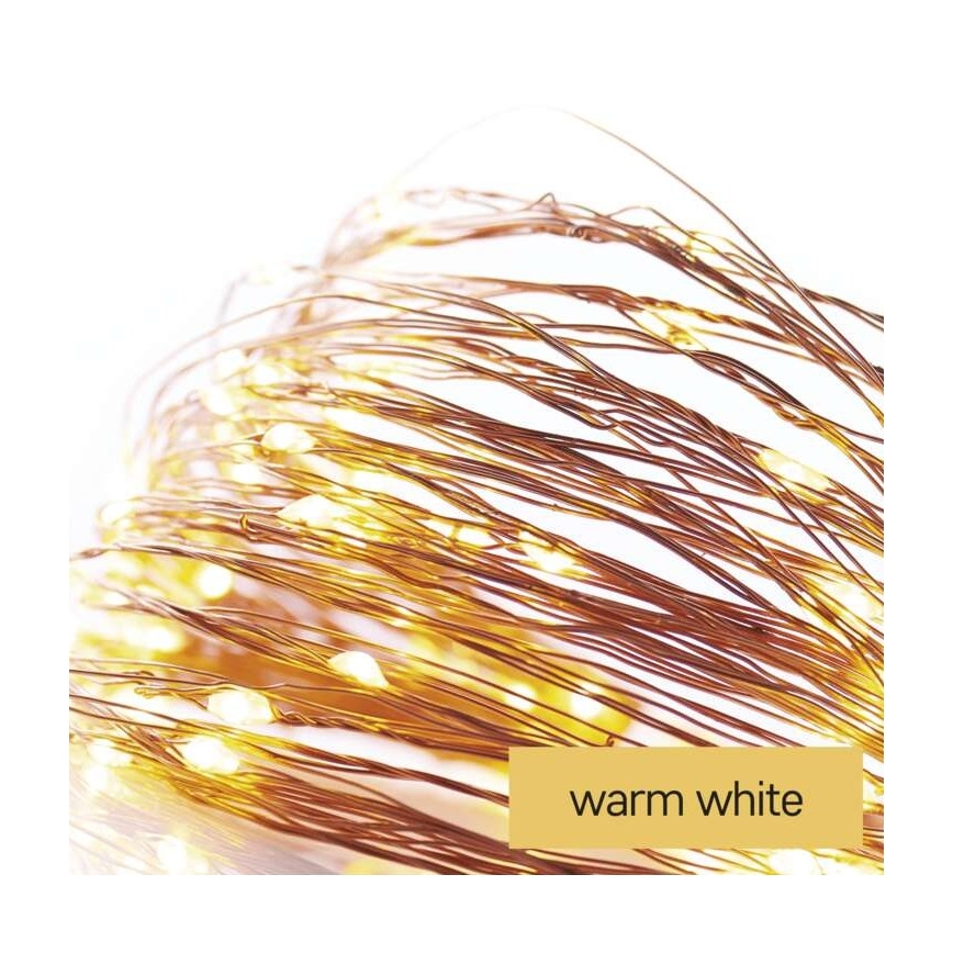 LED Vánoční řetěz 20xLED/2,4m teplá bílá