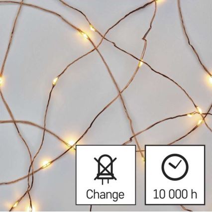 LED Vánoční řetěz 20xLED/2,4m teplá bílá