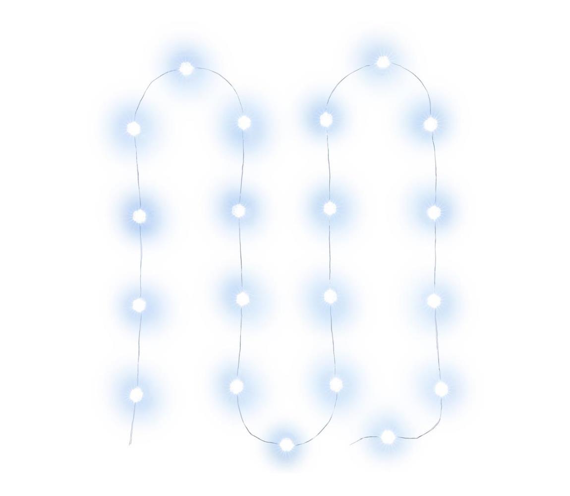 Retlux LED Vánoční řetěz 20xLED/2xAA 2,3m studená bílá FT0007