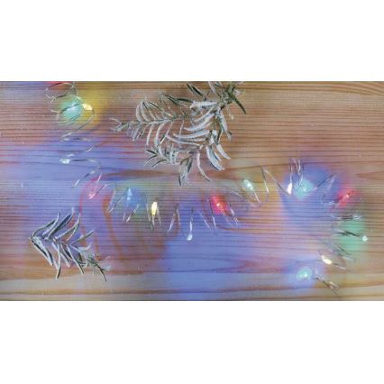 LED Vánoční řetěz 20xLED/2xAA 2,4m multicolor