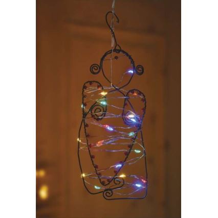 LED Vánoční řetěz 20xLED/2xAA 2,4m multicolor