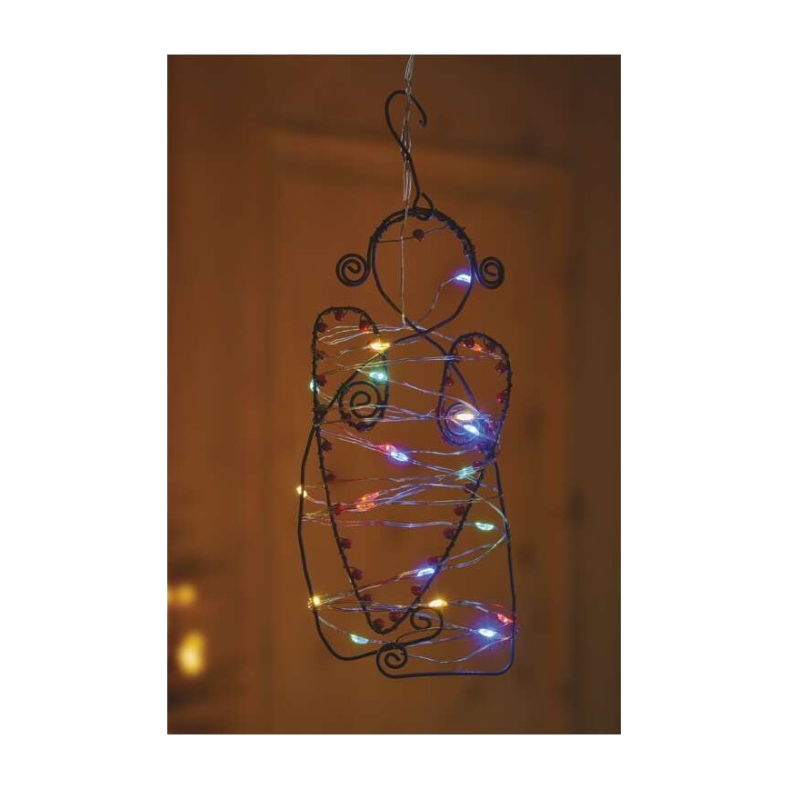 LED Vánoční řetěz 20xLED/2xAA 2,4m multicolor