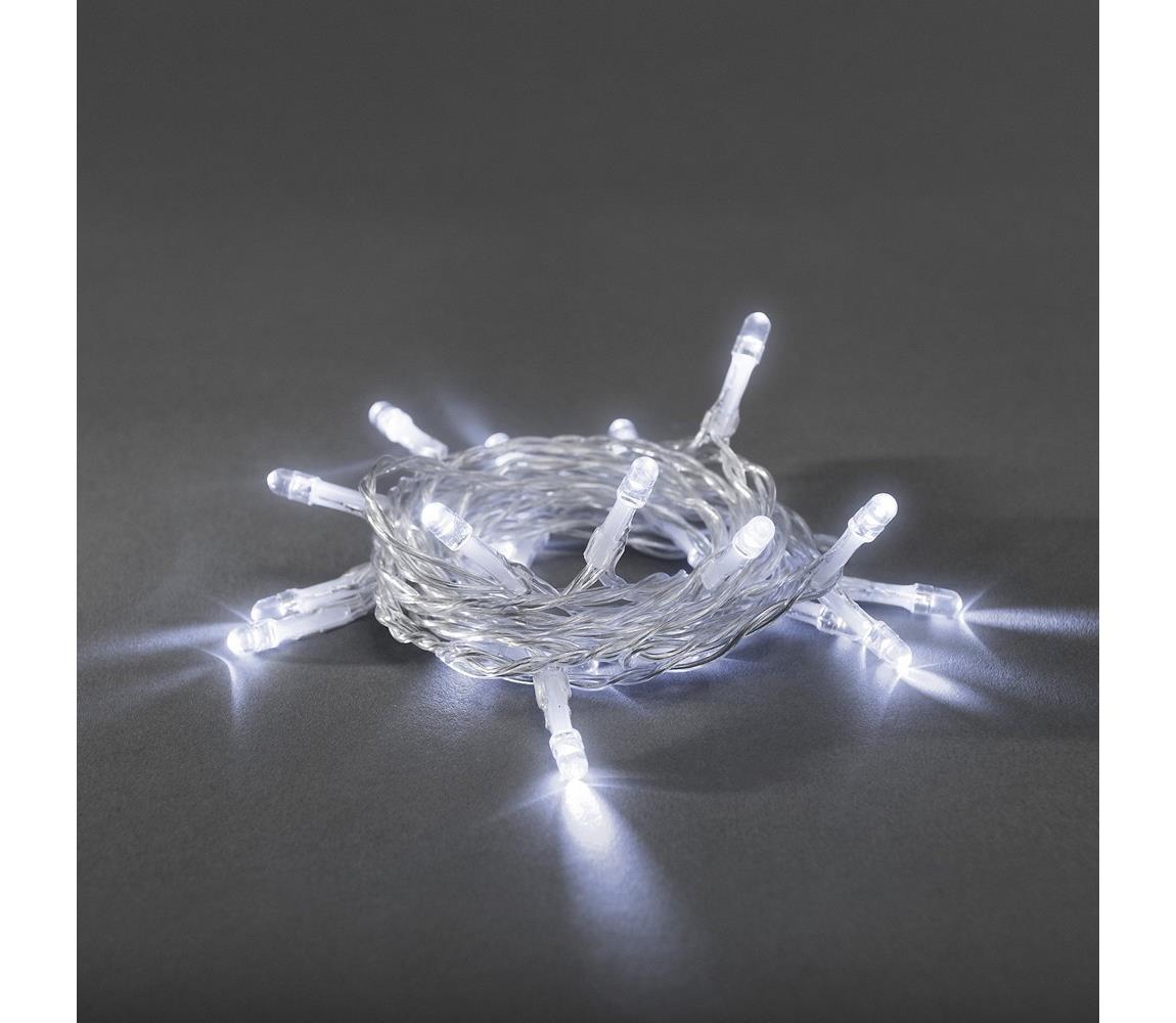 Exihand LED Vánoční řetěz 20xLED/2xAA 3,35m studená bílá EX0094