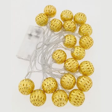 LED Vánoční řetěz 20xLED/3xAA 2,5m teplá bílá