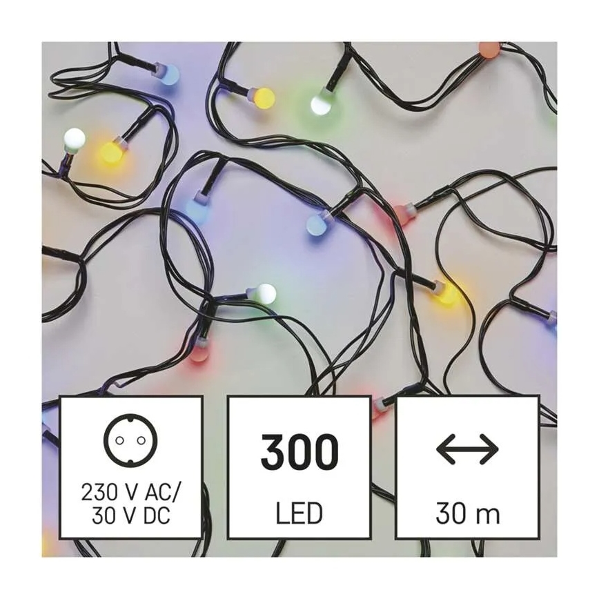 LED Vánoční řetěz 300xLED/8 funkcí 35m IP44 teplá bílá