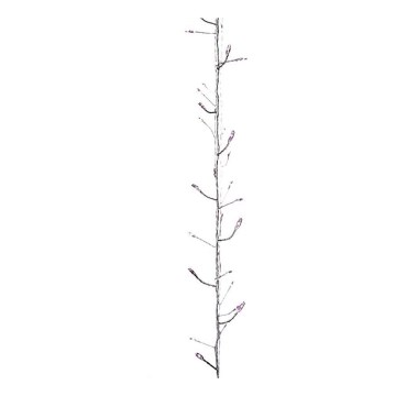 LED Vánoční řetěz vnitřní NANO 100xLED/3xAA 2,9m růžová