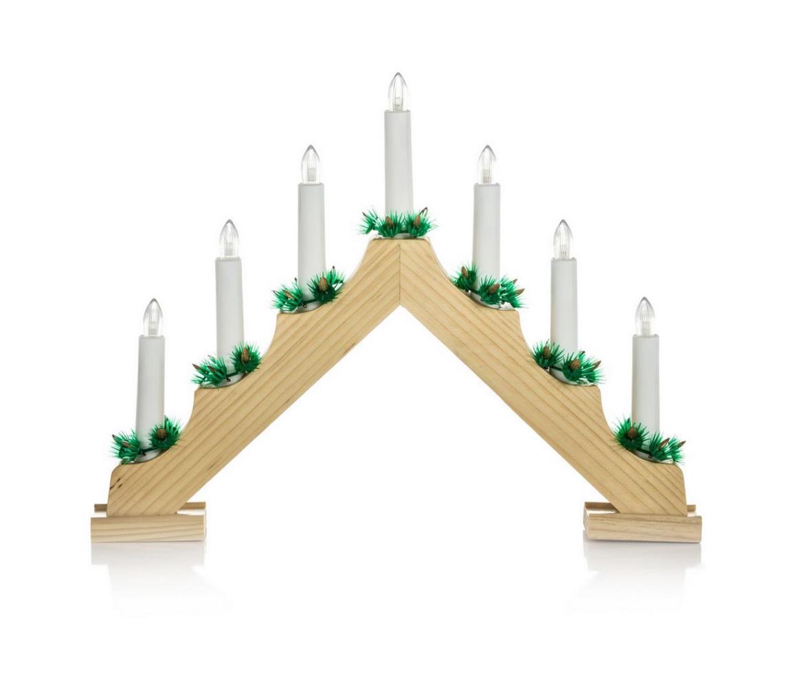 Retlux LED Vánoční svícen 7xLED/2,6W/230V dřevo FT0495