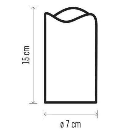 LED Vánoční svíčka LED/3xAAA hvězdy teplá bílá
