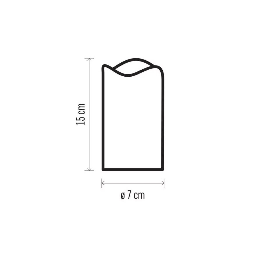 LED Vánoční svíčka LED/3xAAA hvězdy teplá bílá