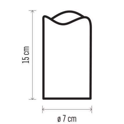LED Vánoční svíčka LED/3xAAA vločky studená bílá